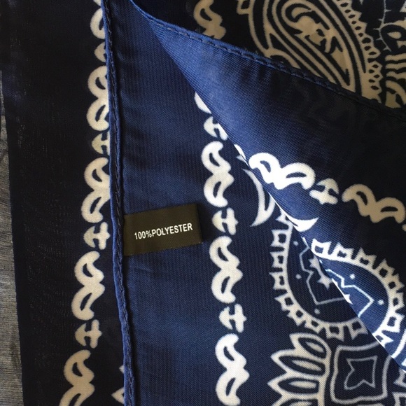 Navy Bandana Scarf 102 - Picture 5 of 6